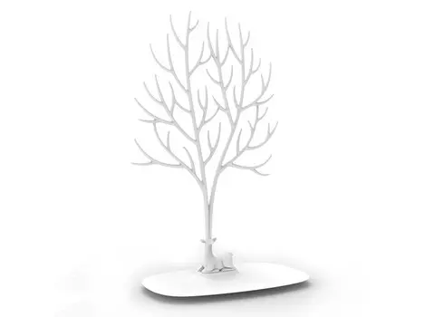 Декоративный органайзер для украшений deer (qualy) белый 34x36x15 см.