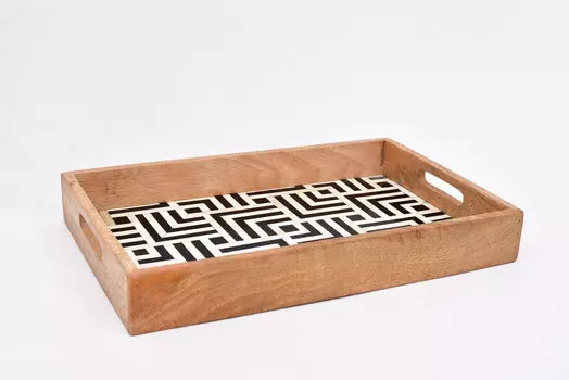 Декоративный поднос (abby décor) коричневый 35x6x35 см.