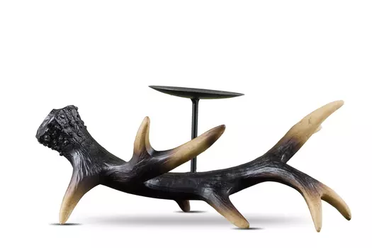 Декоративный подсвечник в форме рогов (my interno) коричневый 18x33x18 см.