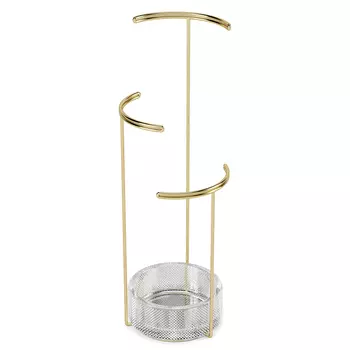 Держатель для украшений тesora стекло-медь (umbra) золотой 13.0x42.0x13.0 см.