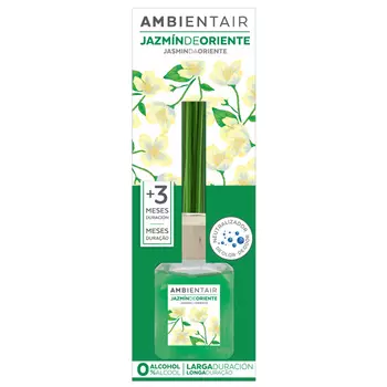 Диффузор «белый жасмин» 100 мл (ambientair) прозрачный 8x24x6 см.