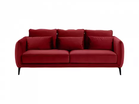 Диван amsterdam (ogogo) красный 206x85x95 см.
