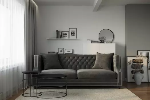 Диван бернард (myfurnish) серый 240x97x105 см.