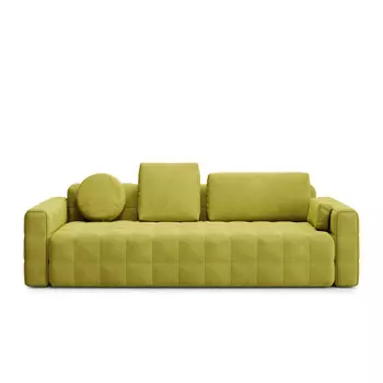 Диван blok нераскладной (kult) желтый 242x89x102 см.