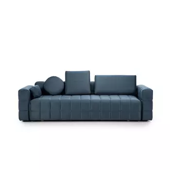 Диван blok раскладной (kult) синий 242x89x102 см.