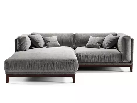 Диван case (the idea) серый 248x80x195 см.