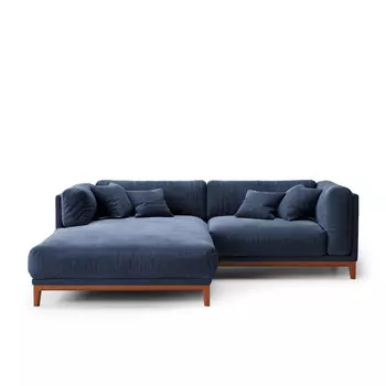 Диван case (the idea) синий 248x80x195 см.