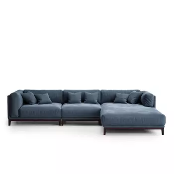 Диван case (the idea) синий 342x80x195 см.