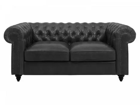 Диван chester classic (ogogo) черный 183x75x80 см.