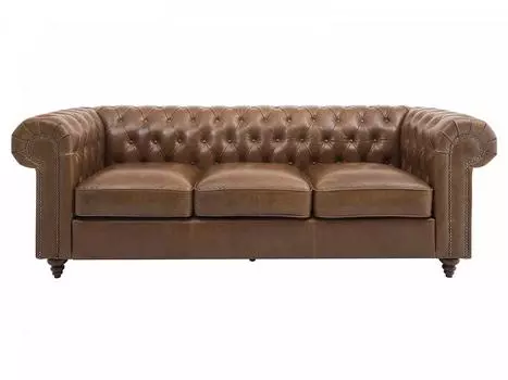 Диван chester classic (ogogo) коричневый 226x75x80 см.