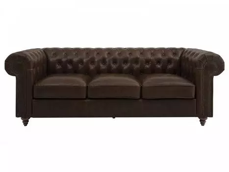Диван chester classic (ogogo) коричневый 226x75x80 см.