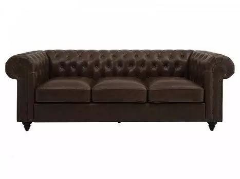 Диван chester classic (ogogo) коричневый 226x75x80 см.