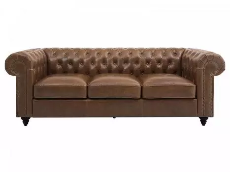 Диван chester classic (ogogo) коричневый 226x75x80 см.
