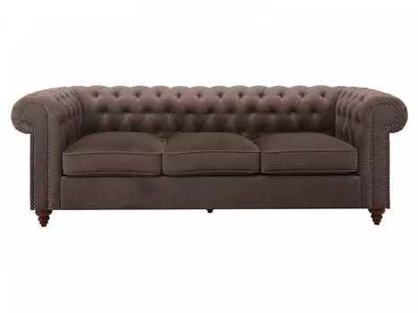 Диван chester classic (ogogo) коричневый 226x75x80 см.
