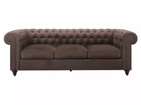 Диван chester classic (ogogo) коричневый 226x75x80 см.