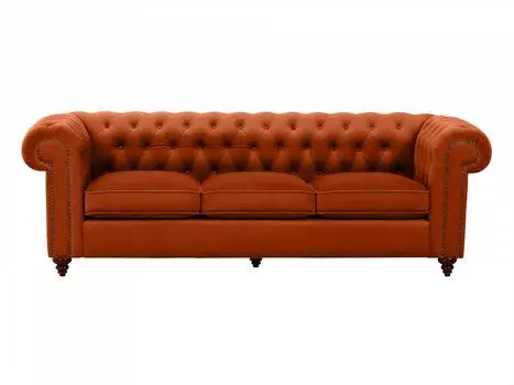 Диван chester classic (ogogo) коричневый 226x75x80 см.