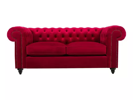 Диван chester classic (ogogo) красный 183x75x80 см.