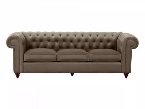Диван chester classic (ogogo) серый 226x75x80 см.
