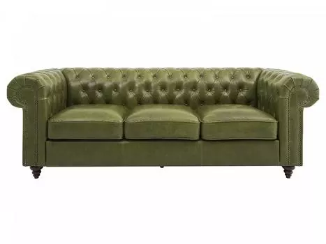 Диван chester classic (ogogo) зеленый 226x75x80 см.
