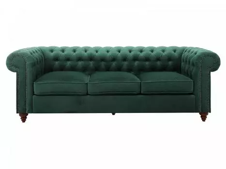 Диван chester classic (ogogo) зеленый 226x75x80 см.