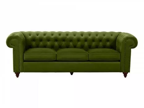 Диван chester classic (ogogo) зеленый 226x75x80 см.