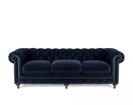 Диван chesterfield (idealbeds) синий 240x75x90 см.