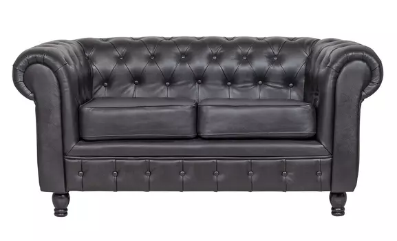 Диван chesterfield (mak-interior) черный 157x85x77 см.