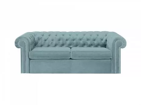 Диван chesterfield (ogogo) голубой 208x73x105 см.