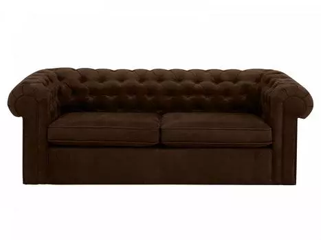Диван chesterfield (ogogo) коричневый 208x73x105 см.