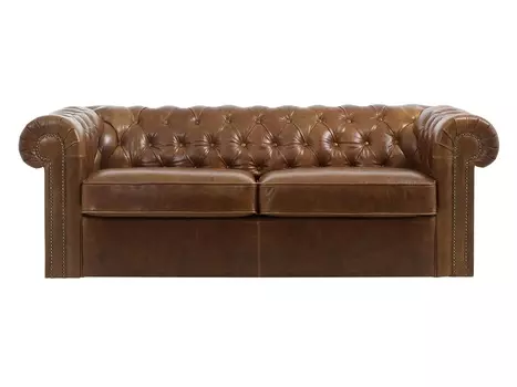 Диван chesterfield (ogogo) коричневый 208x73x105 см.