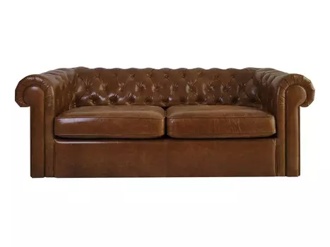 Диван chesterfield (ogogo) коричневый 208x73x105 см.