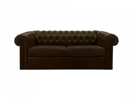 Диван chesterfield (ogogo) коричневый 208x73x105 см.