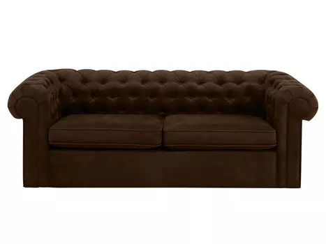 Диван chesterfield (ogogo) коричневый 208x75x105 см.