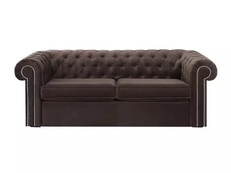 Диван chesterfield (ogogo) серый 208x73x105 см.
