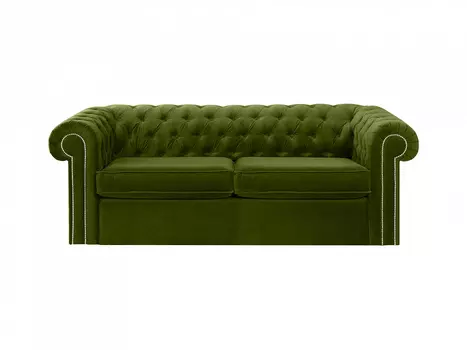 Диван chesterfield (ogogo) зеленый 208x73x105 см.