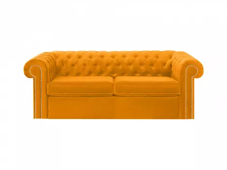 Диван chesterfield (ogogo) желтый 208x73x105 см.