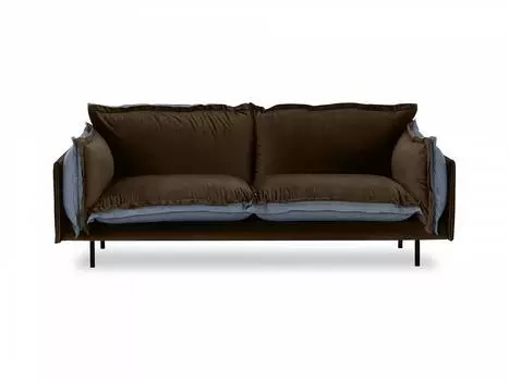 Диван двухместный barcelona (ogogo) коричневый 225x82x110 см.