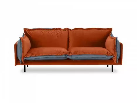 Диван двухместный barcelona (ogogo) оранжевый 225x82x110 см.