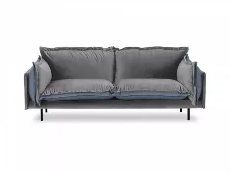 Диван двухместный barcelona (ogogo) серый 225x82x110 см.