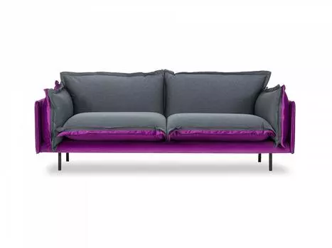 Диван двухместный barcelona (ogogo) серый 225x82x110 см.