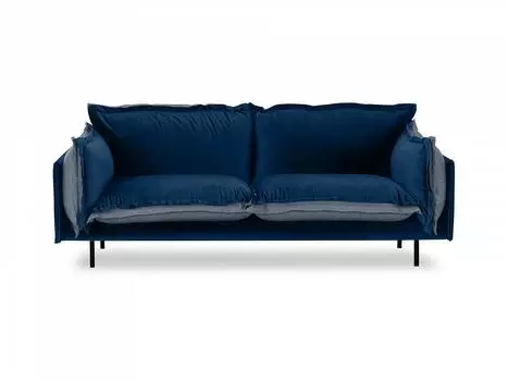 Диван двухместный barcelona (ogogo) синий 225x82x110 см.