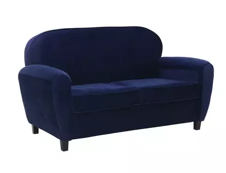 Диван двухместный bashi (to4rooms) синий 140x80x70 см.