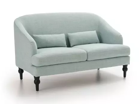 Диван двухместный belva (laredoute) голубой 132x81x80 см.