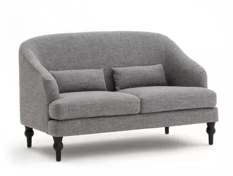 Диван двухместный belva (laredoute) серый 132x81x80 см.