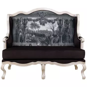 Диван двухместный «монсо» (object desire) черный 132x115x64 см.