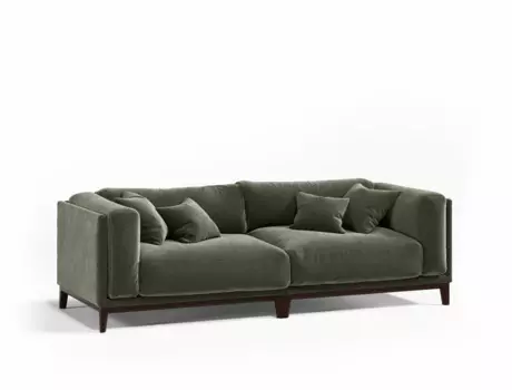 Диван euroson (myfurnish) серый 248x80x94 см.