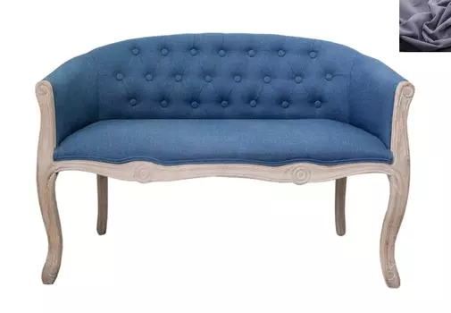 Диван kandy double blue темно-серое (mak-interior) черный 104x71x62 см.