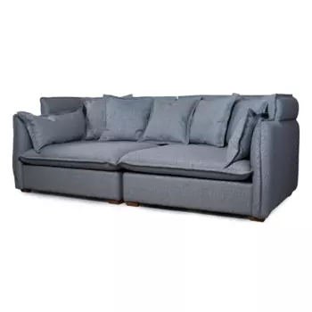 Диван leona 2 модуля (desondo) серый