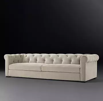 Диван modena chesterfield collection (idealbeds) бежевый 240x71x105 см.