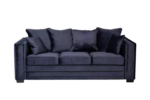 Диван opera трехместный раскладной (garda decor) синий 227x104x95 см.